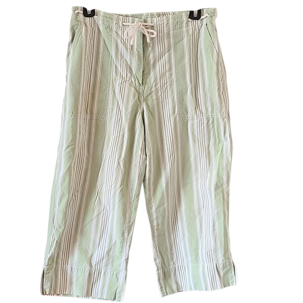 Lauren Coastal Striped Capris